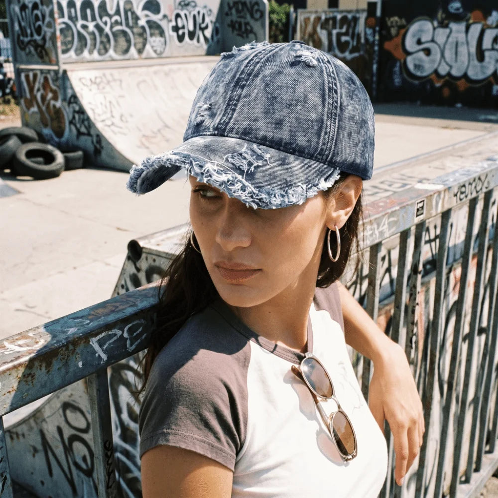Fashion Vintage Washed Denim Baseball Cap