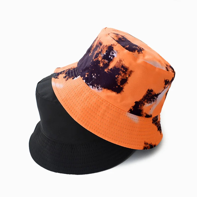 Street Graffiti Men's Bucket Hat Double-Sided Hip Hop Outdoor