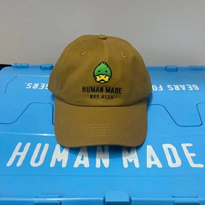 HUMAN MADE Cartoon Animal Head Baseball Cap Japanese Street Spring Summer Unisex Sun Peaked Hat Daily