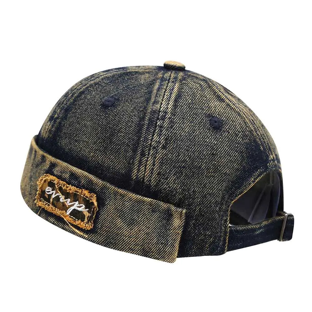 Denim Docker Hat Fashion Brimless Beanie Hat