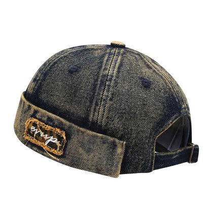 Denim Docker Hat Fashion Brimless Beanie Hat