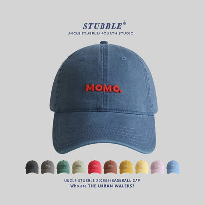 Unisex All-Season Cotton Baseball Cap with Simple Letter Embroidery Hat for Men And Women