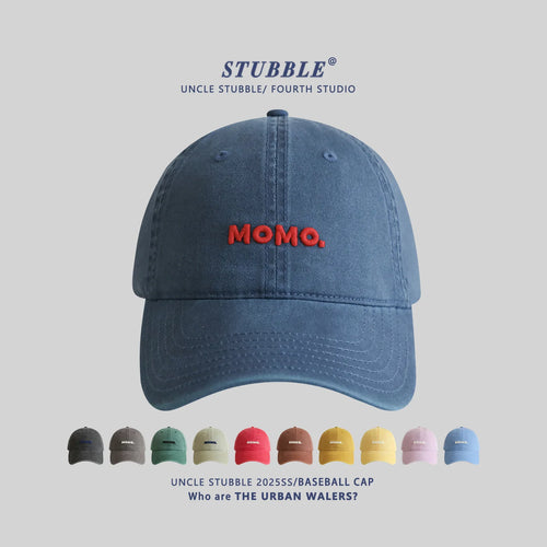 Unisex All-Season Cotton Baseball Cap with Simple Letter Embroidery Hat for Men And Women
