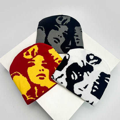 European Style Face Wool Knitted Hats