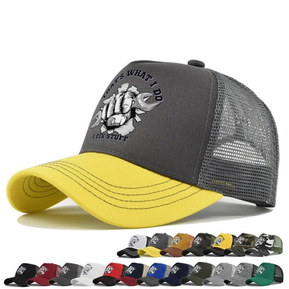 Spring Summer Printed Mesh Breathable Baseball Cap
