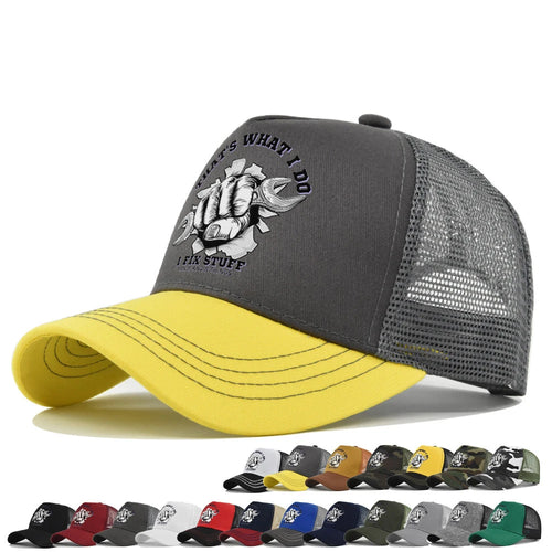 Spring Summer Printed Mesh Breathable Baseball Cap