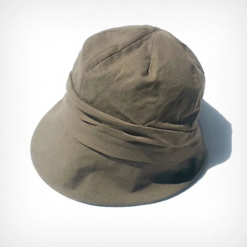Octagonal Bucket Hat Japanese Elegant Sunscreen Sun Caps