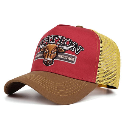 Fashionable Creative Baseball Hat Station Bullhead Embroidery Street Hip Hop Hat