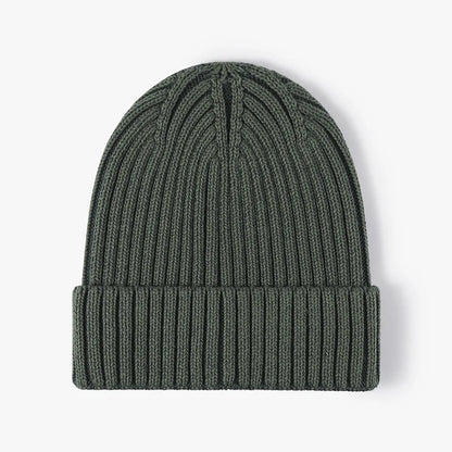Men's Women Big Head Winter Brimless Head Wrapped Cotton Knit Cap