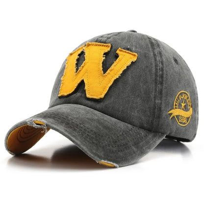 Women Men's Baseball Caps Letters W Embroidery Snapback Hip Hop Hat
