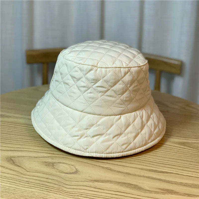 Warm Down Bucket Hat for Women Autumn Winter