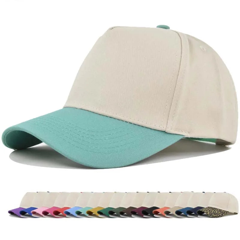 Unisex Light Panel Color Blocked Baseball Caps Spring Autumn