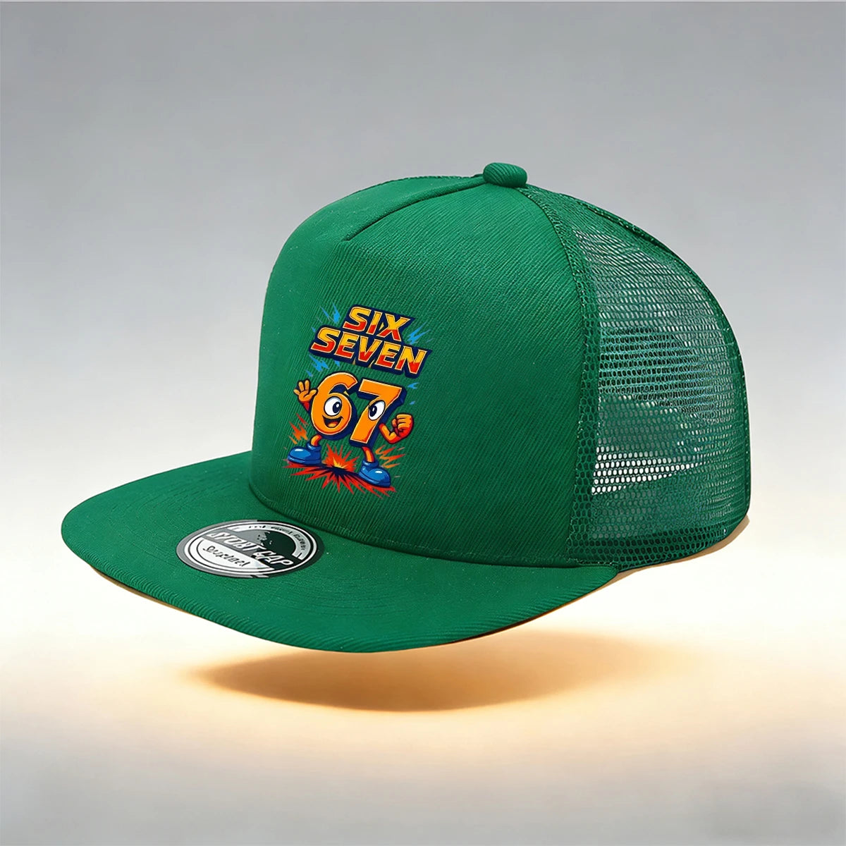 1/2PC Flat Brim Mesh Snapback Hat
