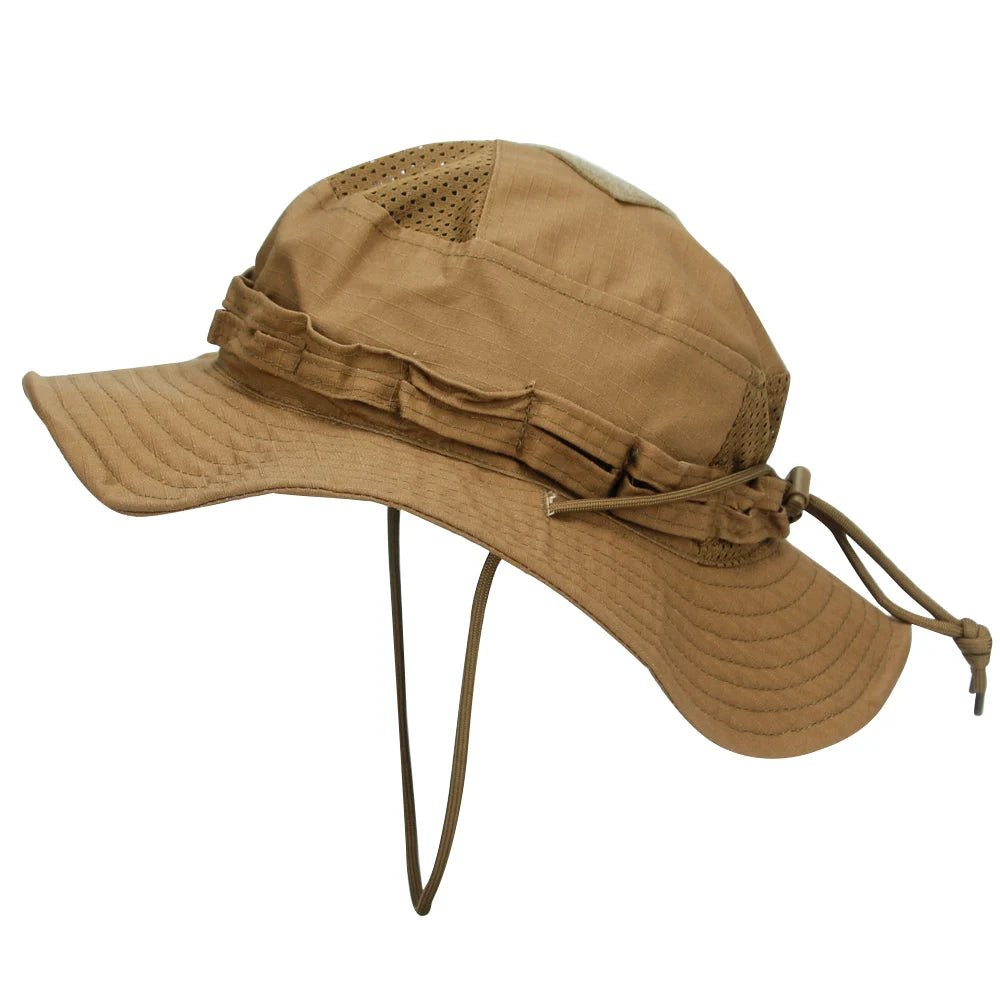 Camo Boonie Hat Sunscreen Breathable Bucket Hat Men's Outdoor