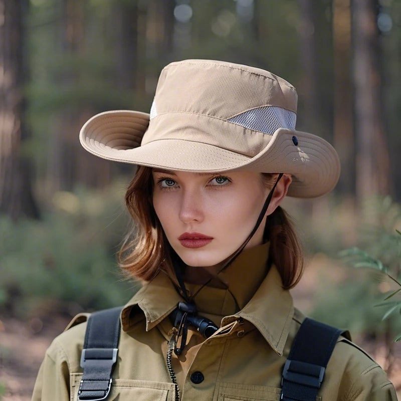 Outdoor Fishing Mountaineering Fisherman Hat Breathable Large Brim Sun Hat
