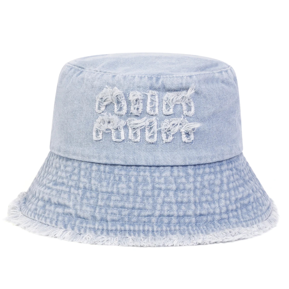 Unisex Niin Letter Hole Personality Cowboy Bucket Hats Fishermen Caps