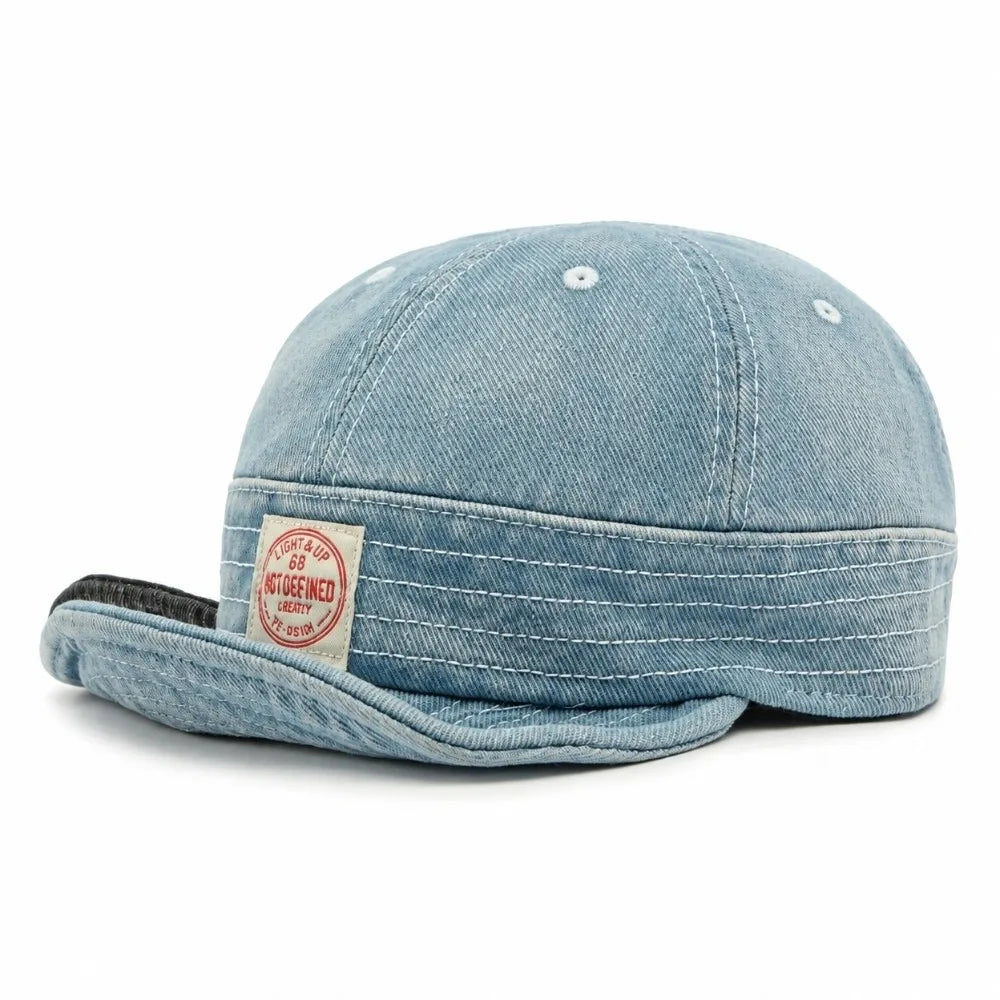 Casual Washed Denim Denim Baseball Cap Breathable Adjustable Sun Hat