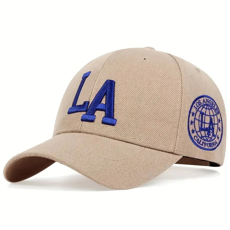 Unisex LA Letter Embroidery Baseball Caps Outdoor Adjustable Casual Hats Sunscreen Hat Sports Hat