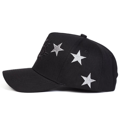 Unisex B Stars Embroidery Baseball Caps Spring Autumn Outdoor Adjustable Casual Hats Sunscreen Hat Sports Cap