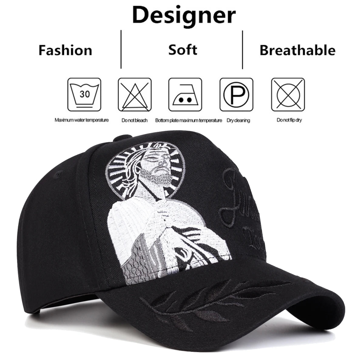 Unisex San Judas Tadeo Letter Embroidery Baseball Caps Spring Autumn