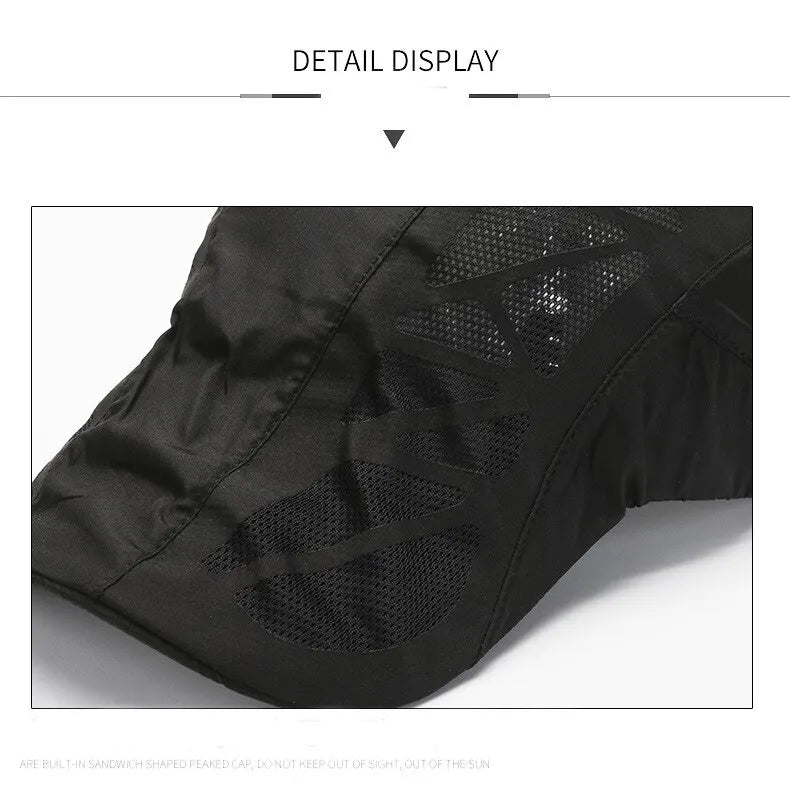 Summer Hat Men Casual Baseball Cap Fast Drying Breathable Forward Cap Outdoor Sun Protection Shade Baseball Cap