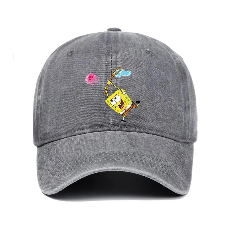 Fashion Cute SpongeBobs Baseball Cap Movie Cartoon Role Adult Men Women
