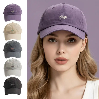 Quick Dry Plaid Baseball Cap Embroidery Plaid Hats