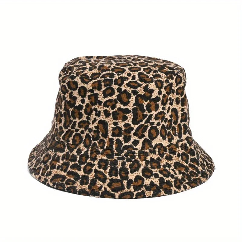 Leopard Print Bucket Hat Fisherman's Hat
