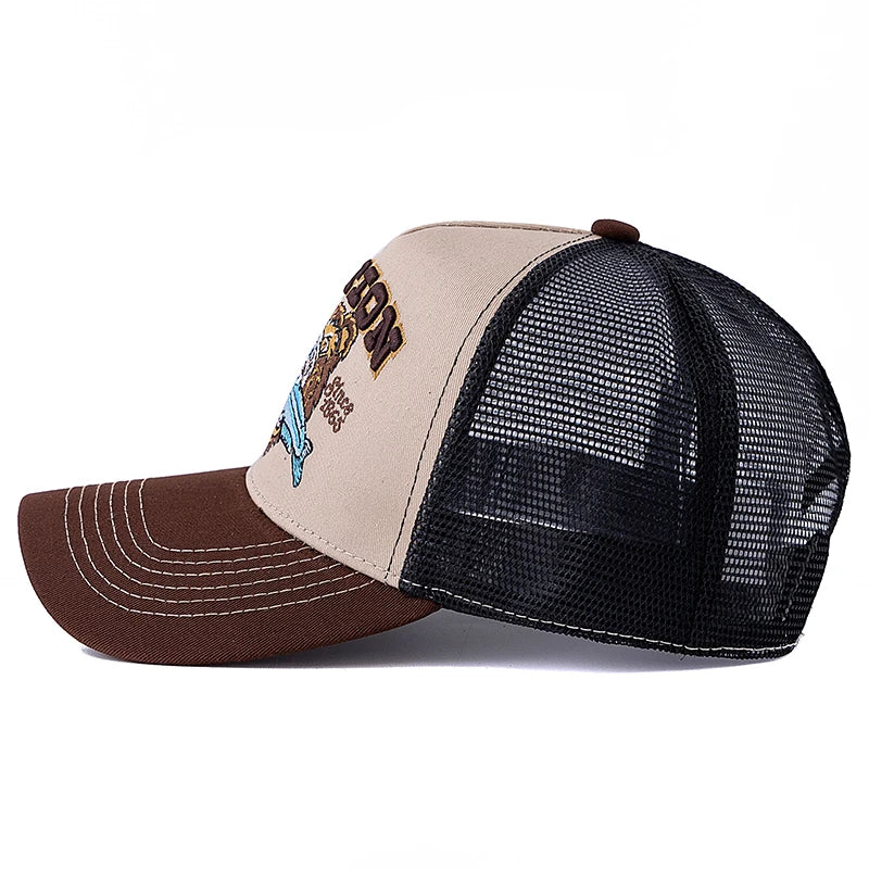 Unisex Bear Head Pattern Cap Summer Hat Man Women