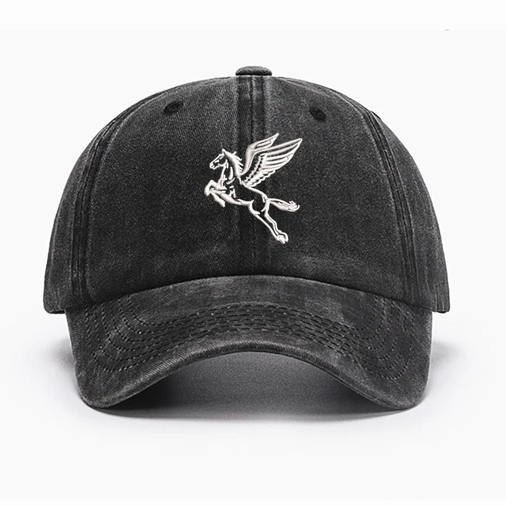 Horse Embroidery Baseball Cap, Mesh Sun Protection Unisex Adjustable Outdoor Hat