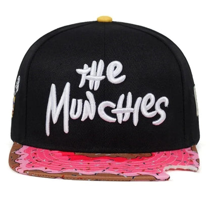 Flat Hat New Donut Bite Pink Embroidery Baseball Hat