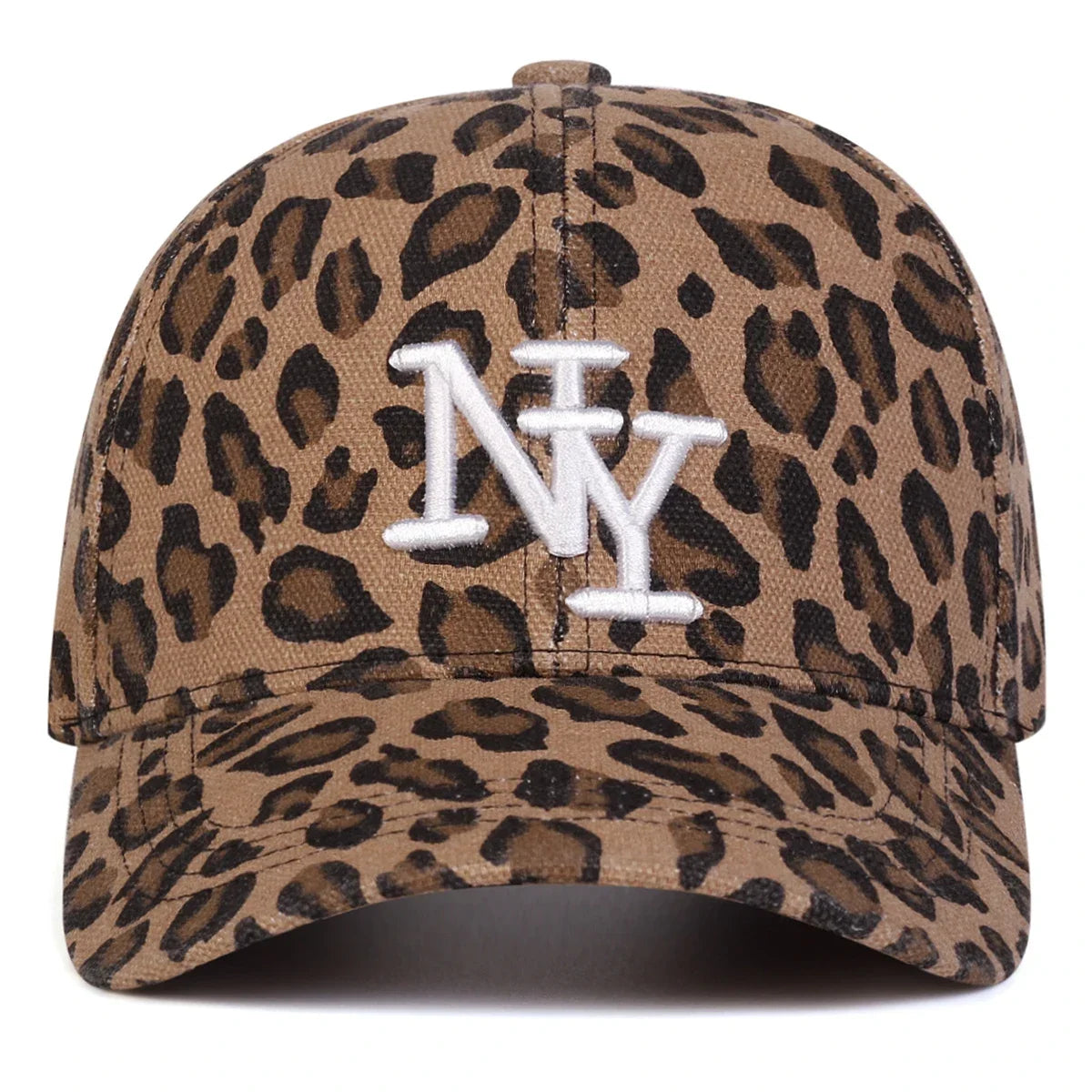 Unisex Letter Embroidery Leopard Print Baseball Caps