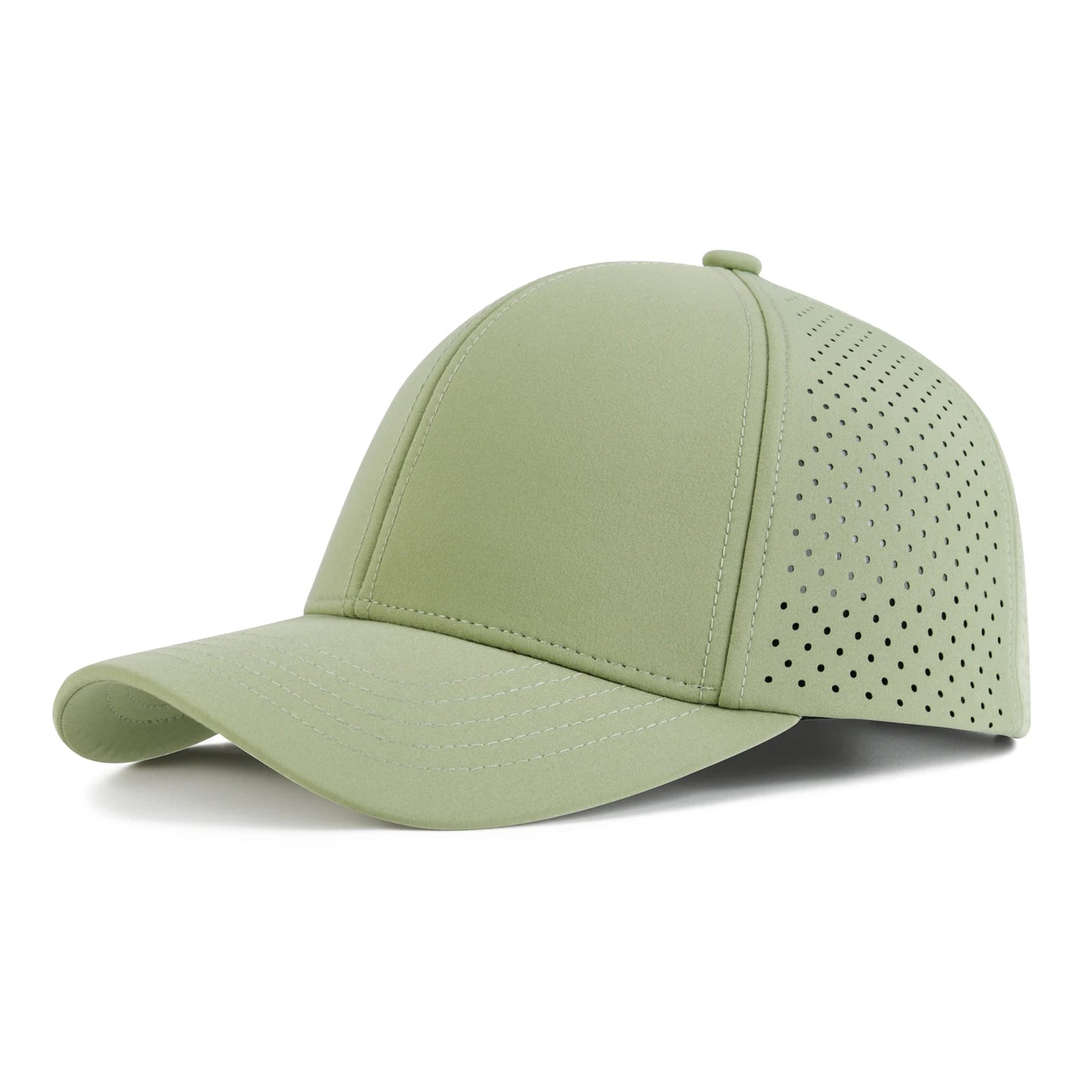 Men Quick Dry Baseball Cap Laser Cut Mesh Ball Curved Brim Snapback Hat