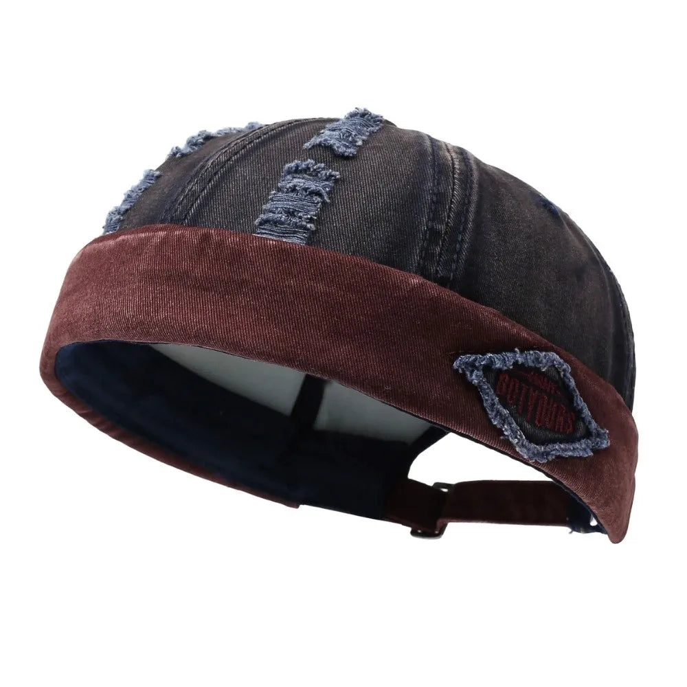Casual Broken Hole Melon Skin Hat