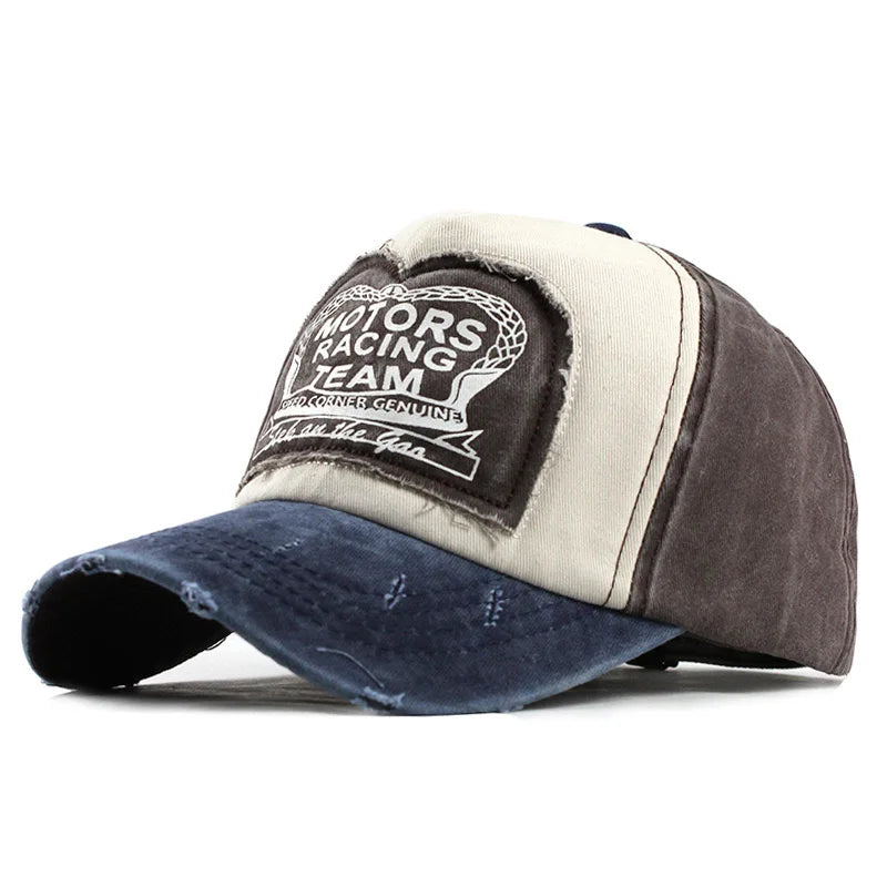 Unisex Washed Cotton Cap Letter Embroidery Baseball Cap For Men Women