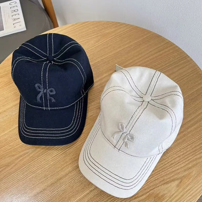 Women's Baseball Cap With 3D Bow Embroidery