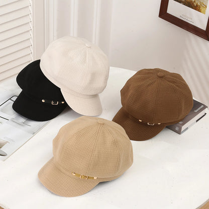 Women Berets Hat Buckle Berets Cap Artist Painter Hat