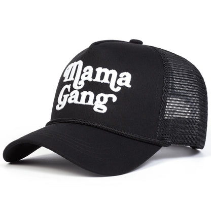 Unisex Mamagang Letter Embroidery Baseball Net Caps Spring and Summer
