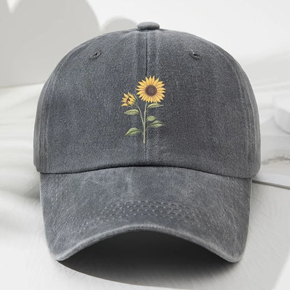 Retro Sunflower Pattern Baseball Hat Dad Hat