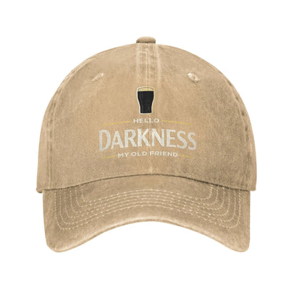 Hello Darkness My Old Friend Irish Beer Washed Baseball Cap