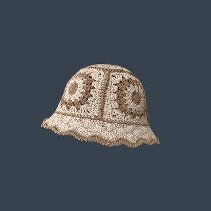2023 Autumn New Crochet Korean Handmade Bucket Hat