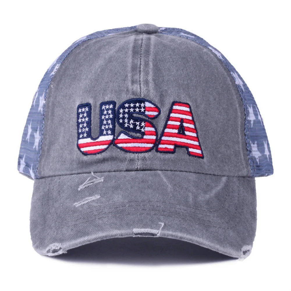 Star-Patterned Fabric Patchwork Baseball Cap