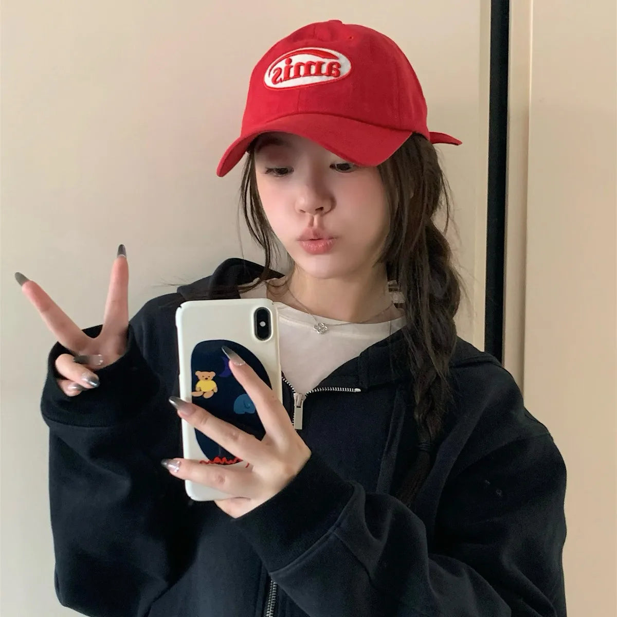 Korean Hat Spring/Summer Women's Versatile Big Head Circumference Baseball Hat