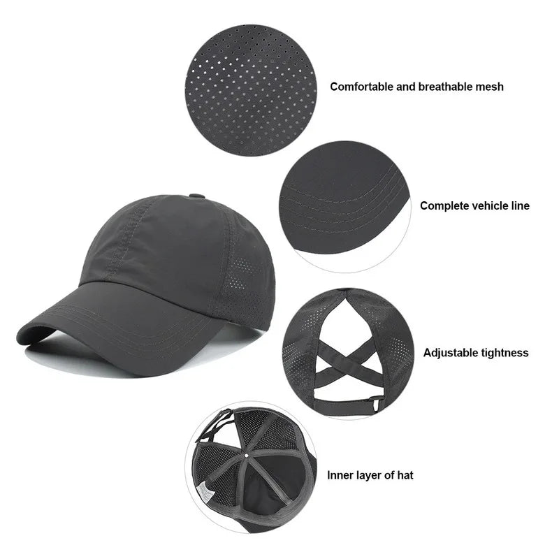 Baseball Caps For Women Hats New Breathable Mesh Sun Visor Hats Female