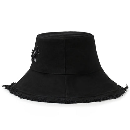 Solid Color Washed Distressed Fisherman Hat