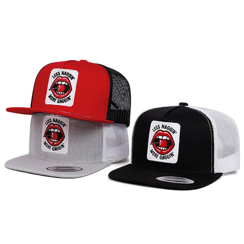 New Baseball Hat Red Lips Cherry Embroidered Flat Edge Hat Daily Leisure Decoration Sunshade Hat Unisex Hat