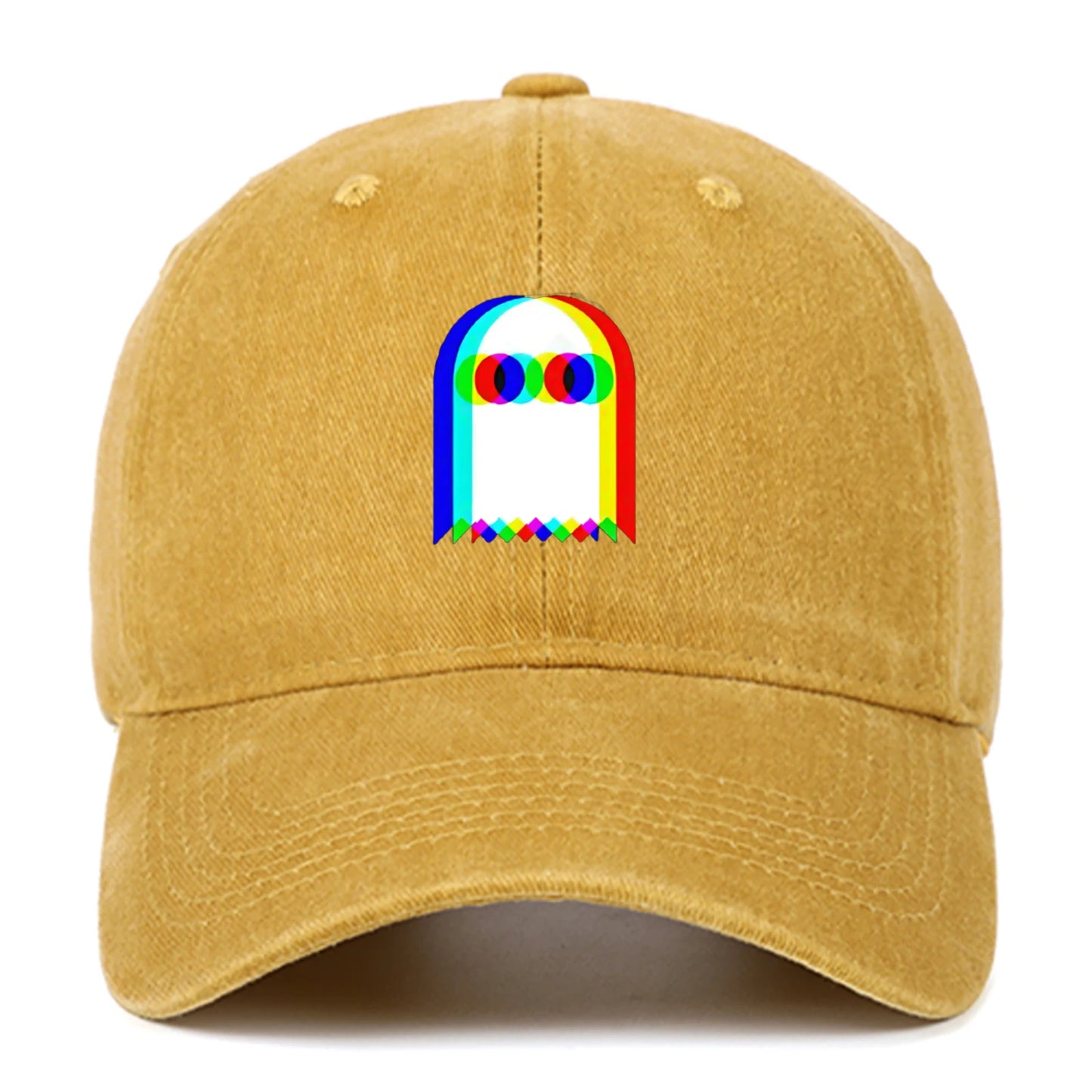Colorful Ghost Print Baseball Cap Suitable for Daily Dressing Up and Halloween Parties