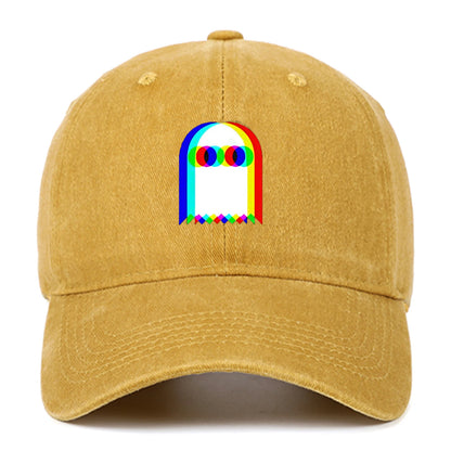 Colorful Ghost Print Baseball Cap Suitable for Daily Dressing Up and Halloween Parties