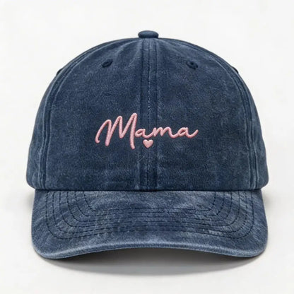 Fashion Washed Cotton Mama Heart Caps