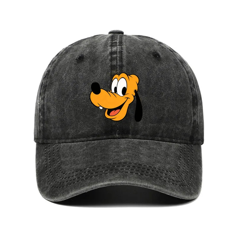 Unisex Vintage Washed Mickey Minnie Print Baseball Cap for Men Women